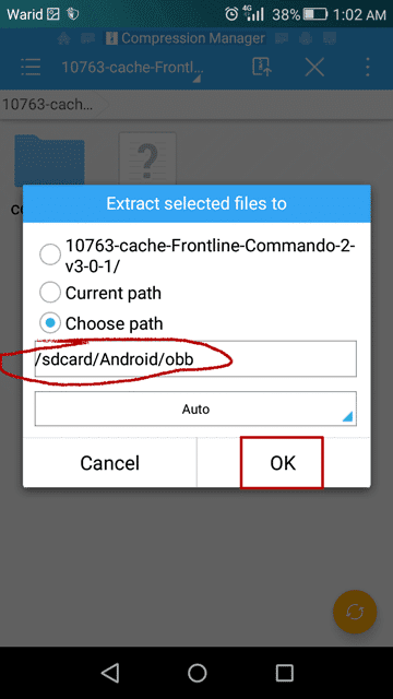 Select path 2- Install APK with OBB file